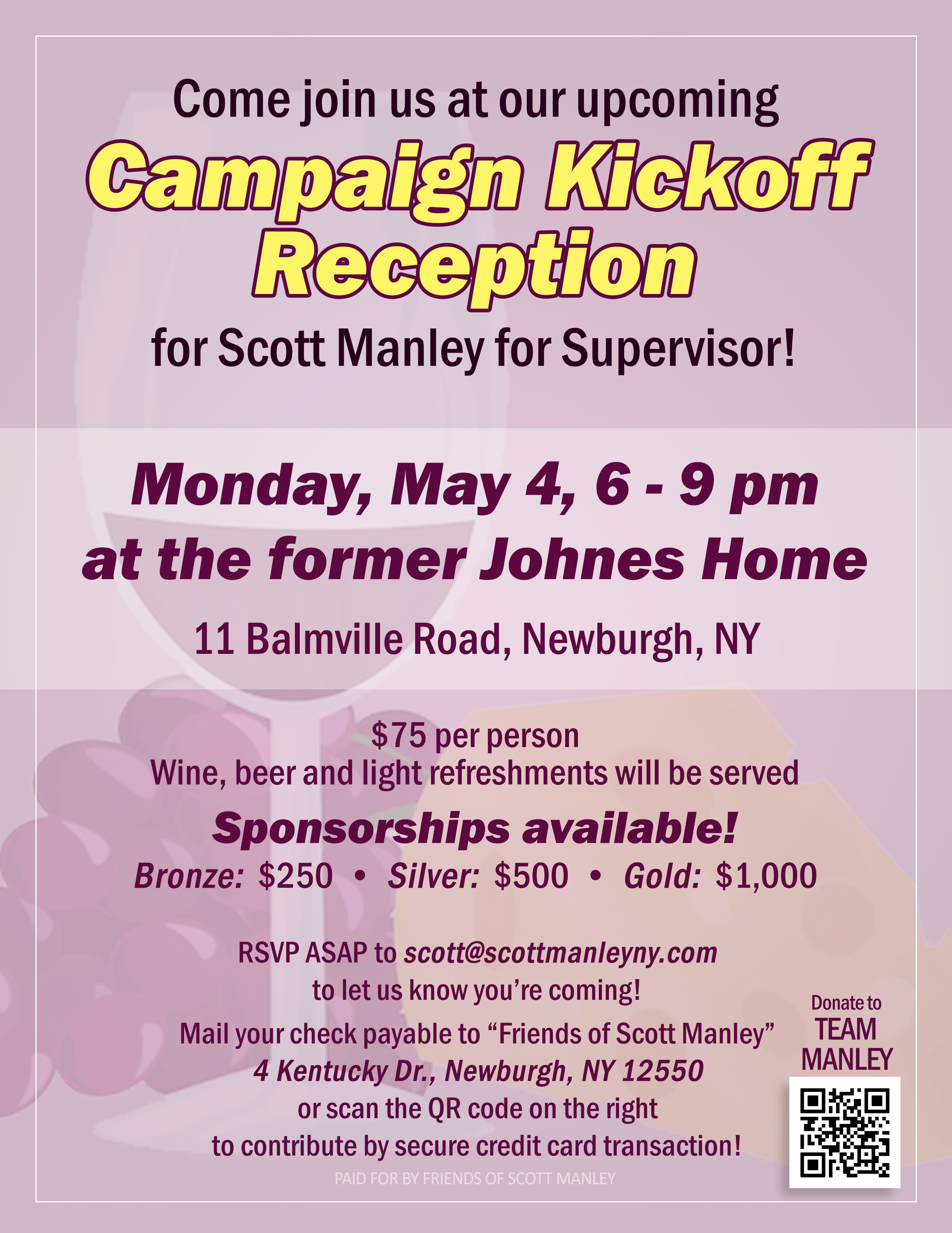 Summer Dinner Recption flyer
